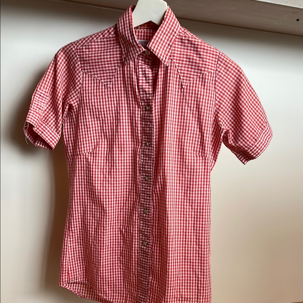 Red  Vintage Gingham Women’s Shirt